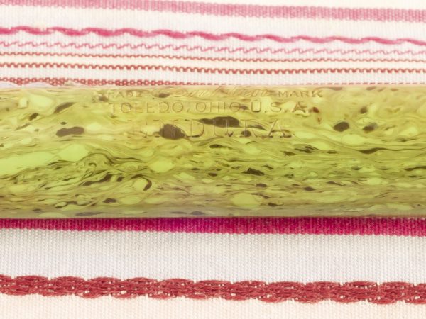 vintage conklin endura green lime specks marble crescent fountain pen
