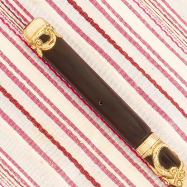 vintage antique parker 33 lucky curve hard rubber gold filled filigree overlay eyedropper fountain pen