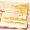 vintage parker 61 gold SIGNET INSIGNIA fountain pen pencil box set new old stock