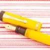 vintage parker duofold jr lucky curve mandarin yellow first year fountain pen rare