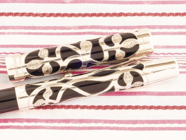 Sheaffer Nostalgia sterling silver floral vine overlay fountain pen gift box set