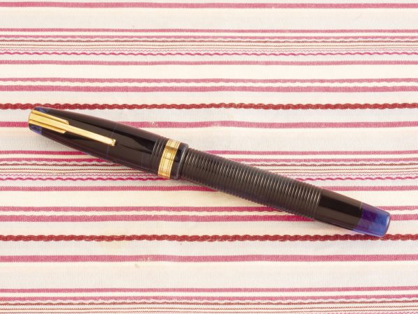vintage waterman ideal hundred 100 blue crystal jewel lucite fountain pen