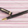 vintage waterman ideal patrician senior black emblem art-deco fountain pen