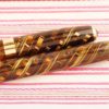 vintage conway stewart 27 deluxe golden tiger eye marble executive fountain pen