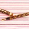 vintage conway stewart 27 deluxe golden tiger eye marble executive fountain pen