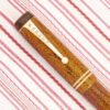 vintage parker duofold golden tiger eye gold herringbone button-filler fountain pen