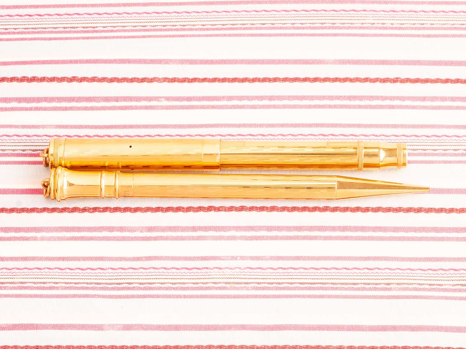 vintage parker lucky curve gold overlay fountain pen pencil box set