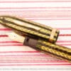 vintage conklin nozac word gauge green herringbone fountain pen co021 1