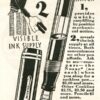 vintage conklin nozac word gauge green herringbone fountain pen co021 adv cartoon