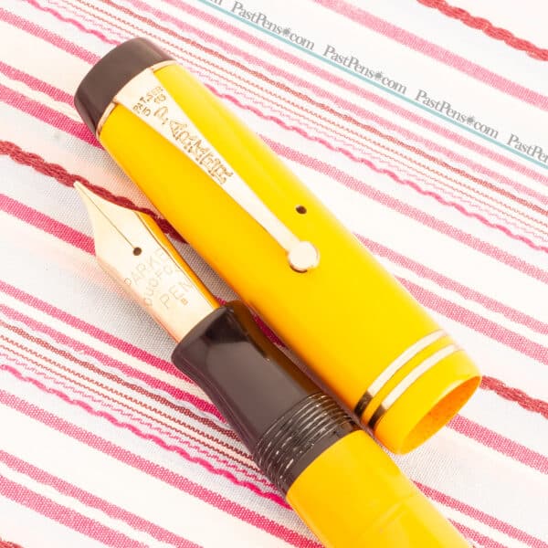 parker duofold senior lucky curve senior mandarin yellow streamlined pk256