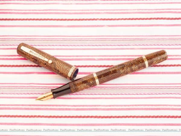 waterman ideal 92 gold snake skin lizard fountain pen wm153 9
