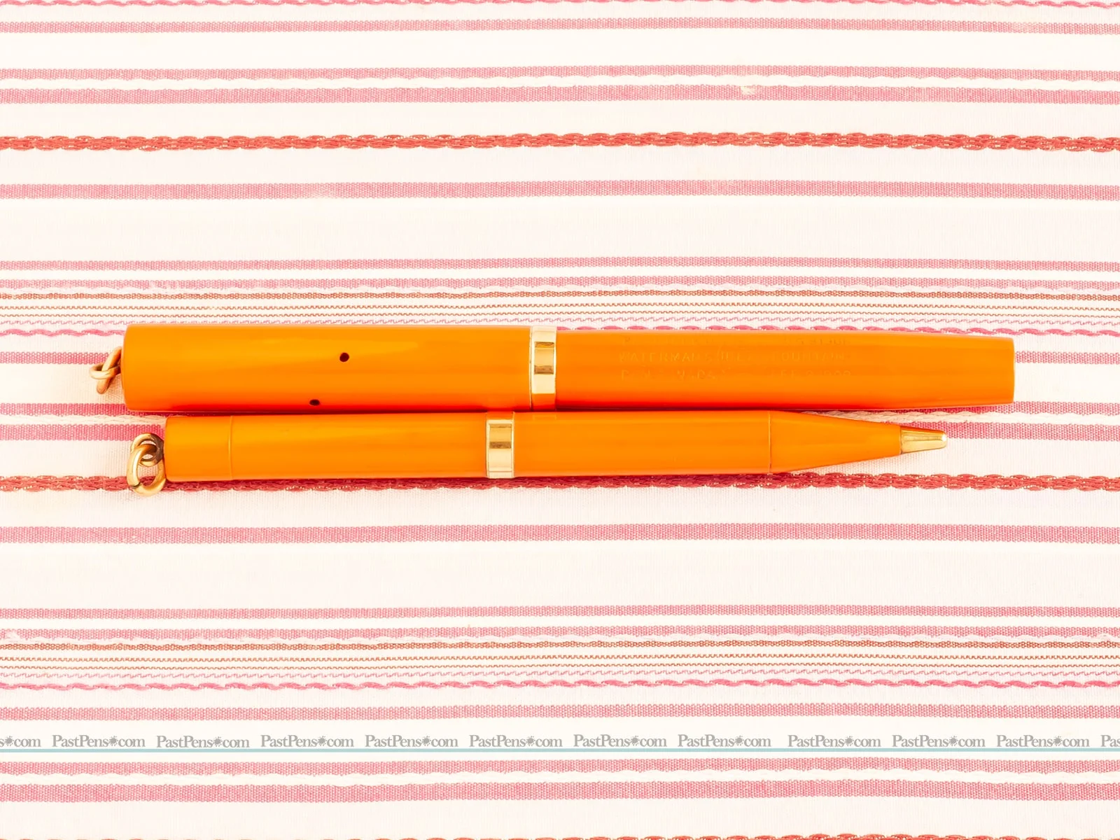 waterman ideal cardinal red rubber pen pencil set wm158 0