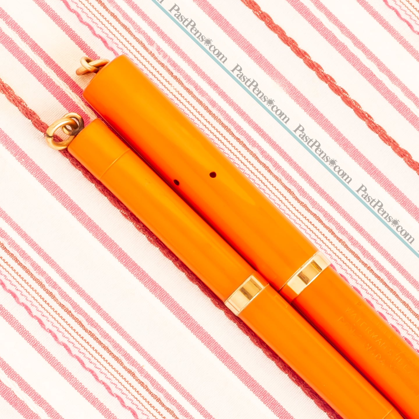waterman ideal cardinal red rubber pen pencil set wm158