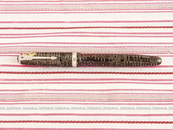 vintage parker vacumatic new old stock sticker silver striped fountain pen model
