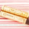 vintage waterman 0552 gold hand engraved floral etched fountain pen