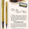 vintage waterman 0552 gold overlay hand engraved floral etched fountain pen adv