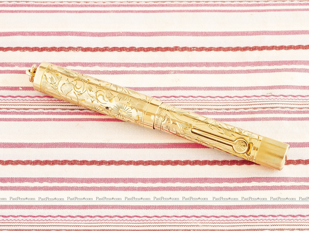 Waterman Gold Overlay Hand-Engraved Floral Fountain Pen 10 vintage waterman gold overlay hand engraved floral etched fountain pen serviced