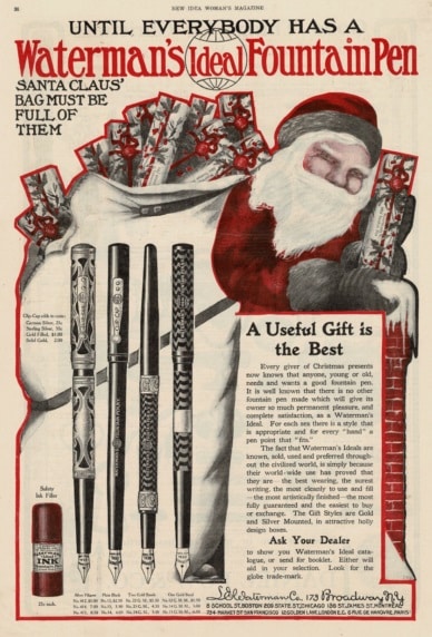 vintage waterman sterling silver overlay filigree basket fountain pen pencil set advertisement