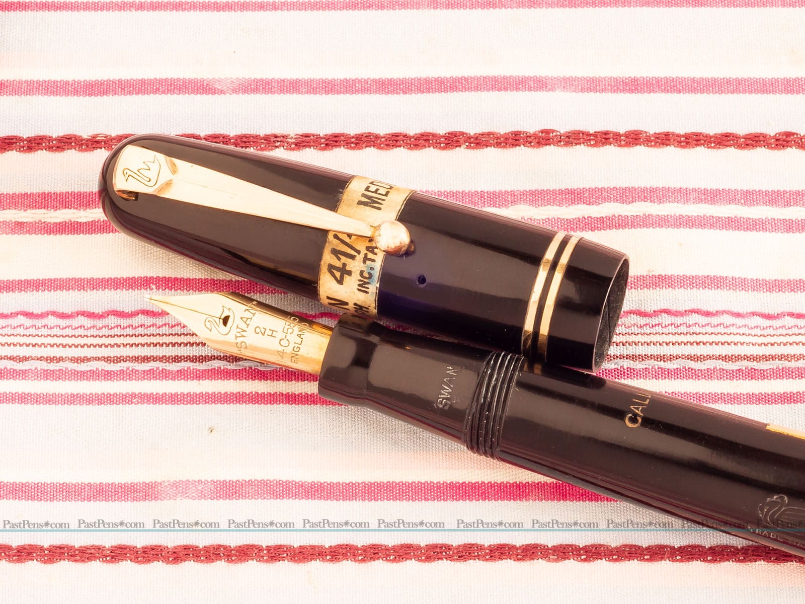 vintage mabie todd swan 3260 calligraph fountain pen new restored