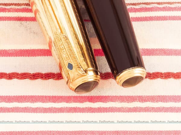 vintage parker 51 deluxe double jewel fountain pen end jewel