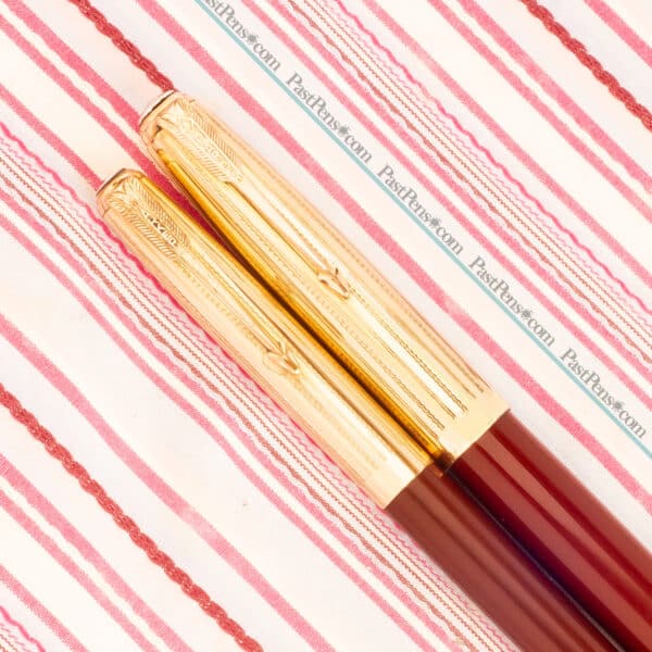 vinage parker 51 double jewel first year red pen pencil box set