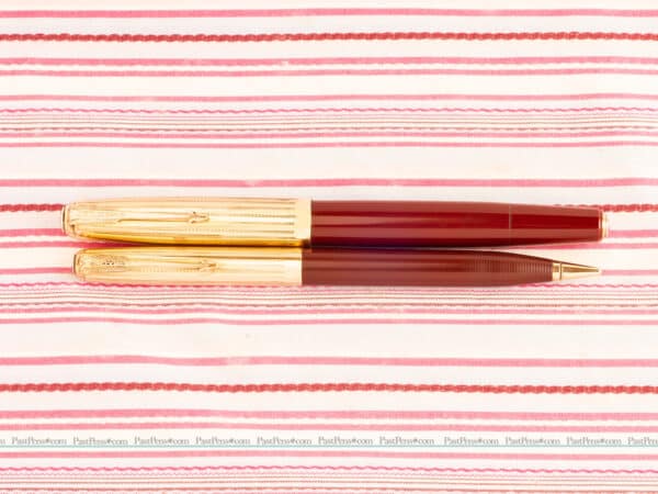 vinage parker 51 double jewel first year red pen pencil box set model