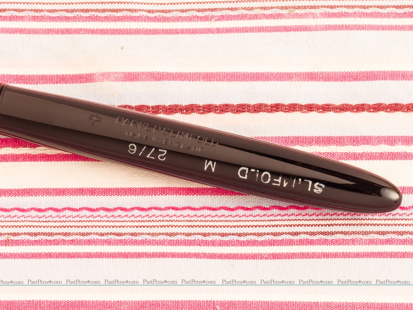 vintage parker slimfold duofold black fountain pen new old stock imprint