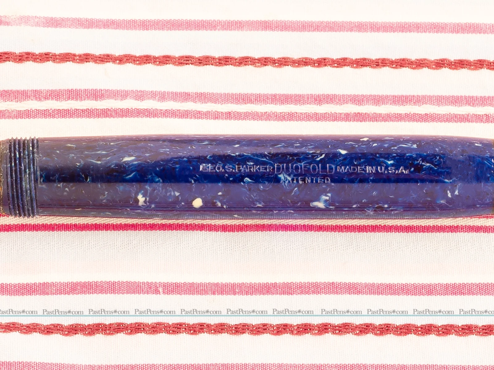 parker duofold senior lapis lazuli blue streamlined fountain pen vintage pk156 imprint