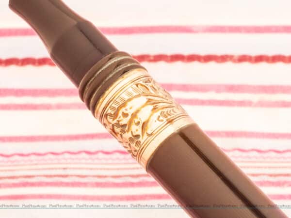 vintage antique parker lucky curve black fountain pen pk268 gold mountings