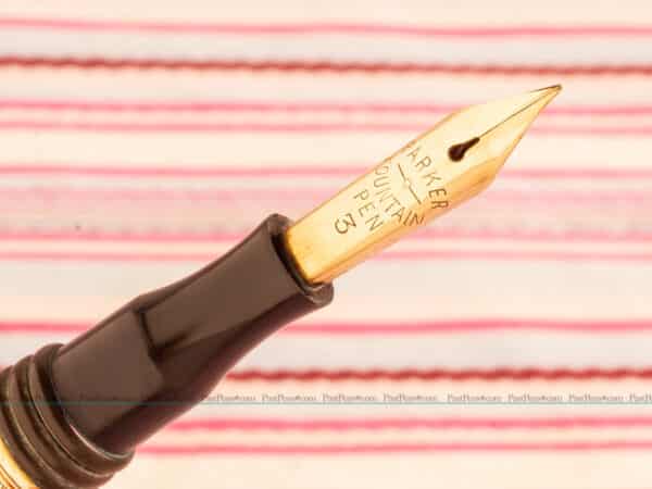 vintage antique parker lucky curve black fountain pen pk268 gold nib