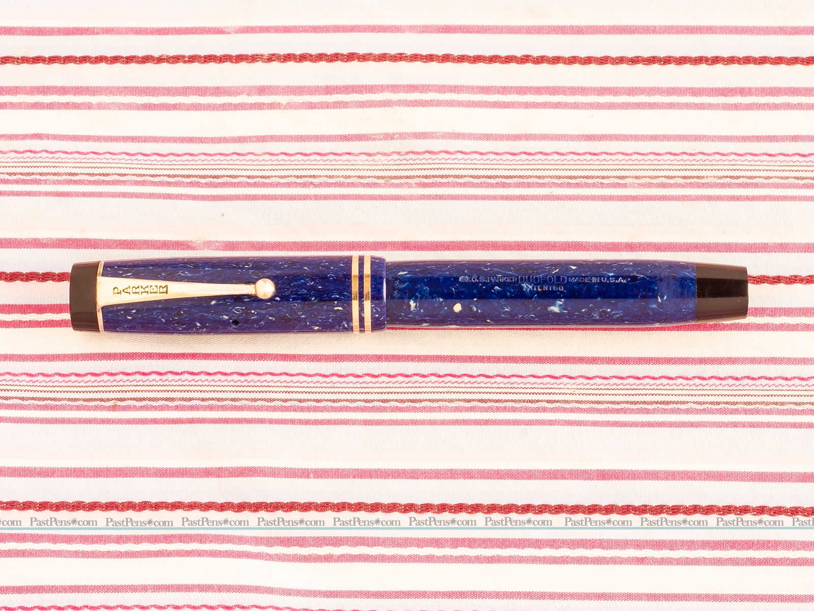 vintage parker duofold senior lapis lazuli blue streamlined fountain pen vintage pk156
