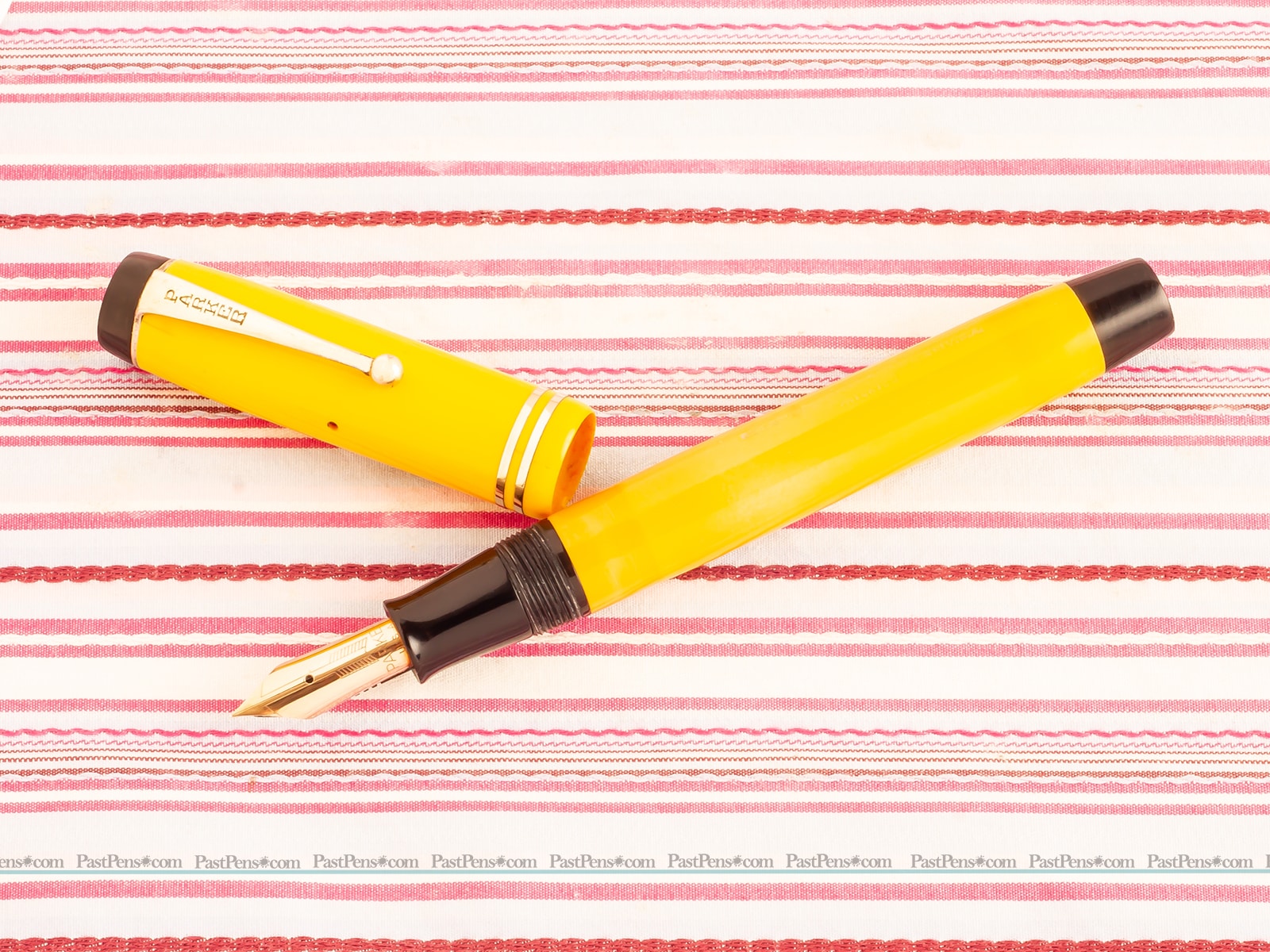 vintage parker duofold senior mandarin yellow streamlined fountain pen model