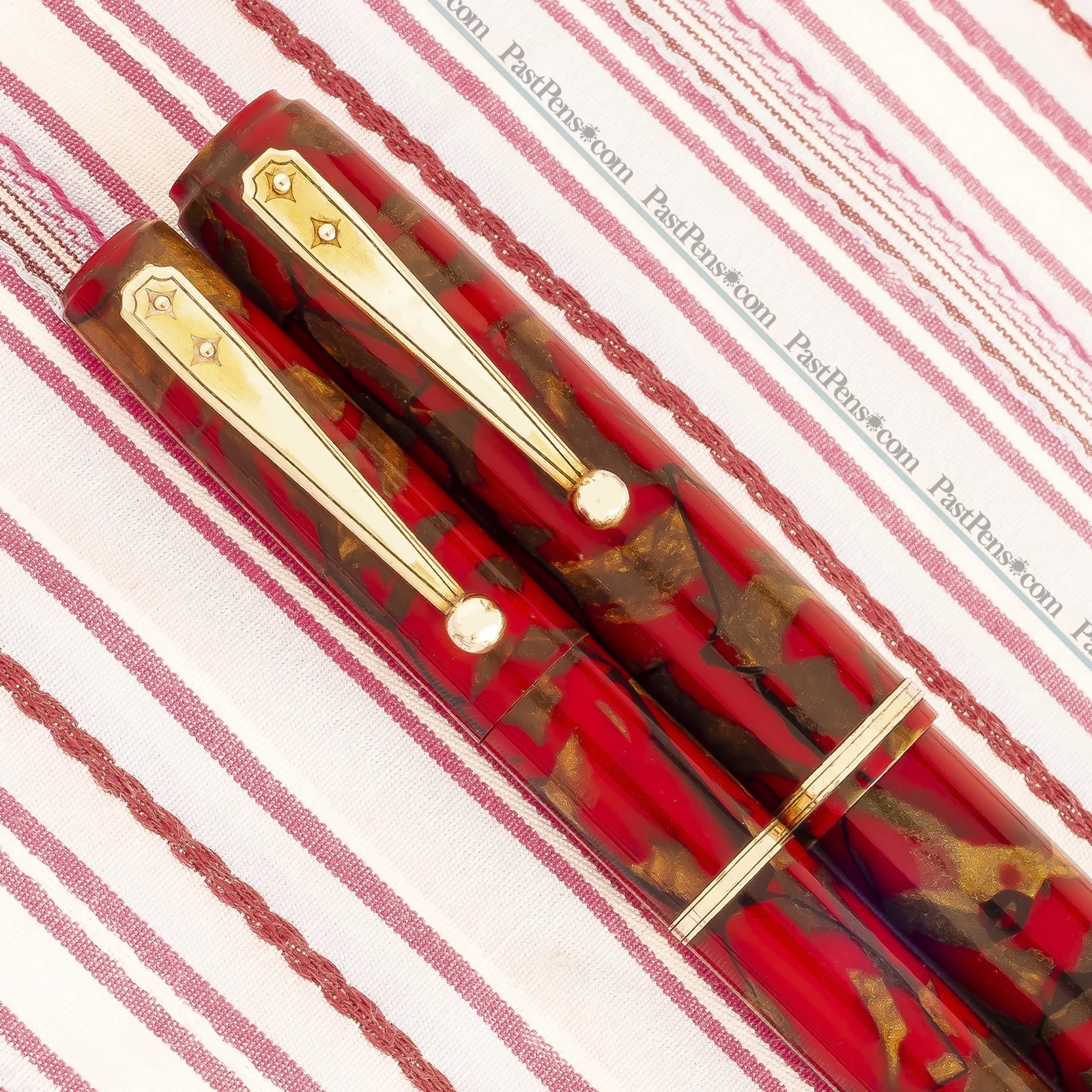 waterman ideal 92 wine red gold marble fountain pen pencil set wm141 1 1