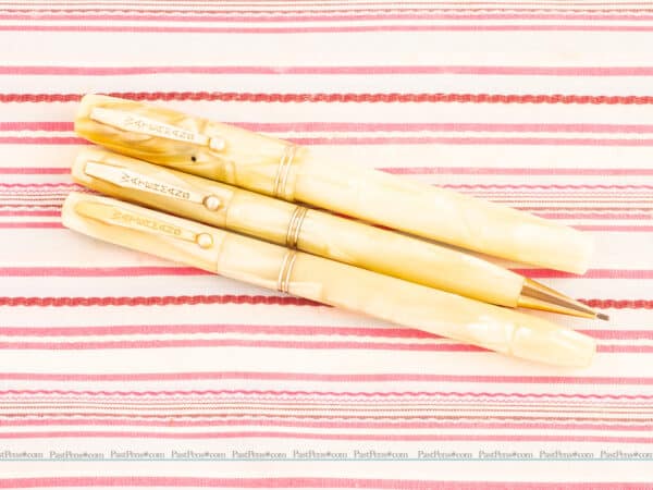waterman nurse pearl fountain pen pencil thermometer set trio wm104 serviced