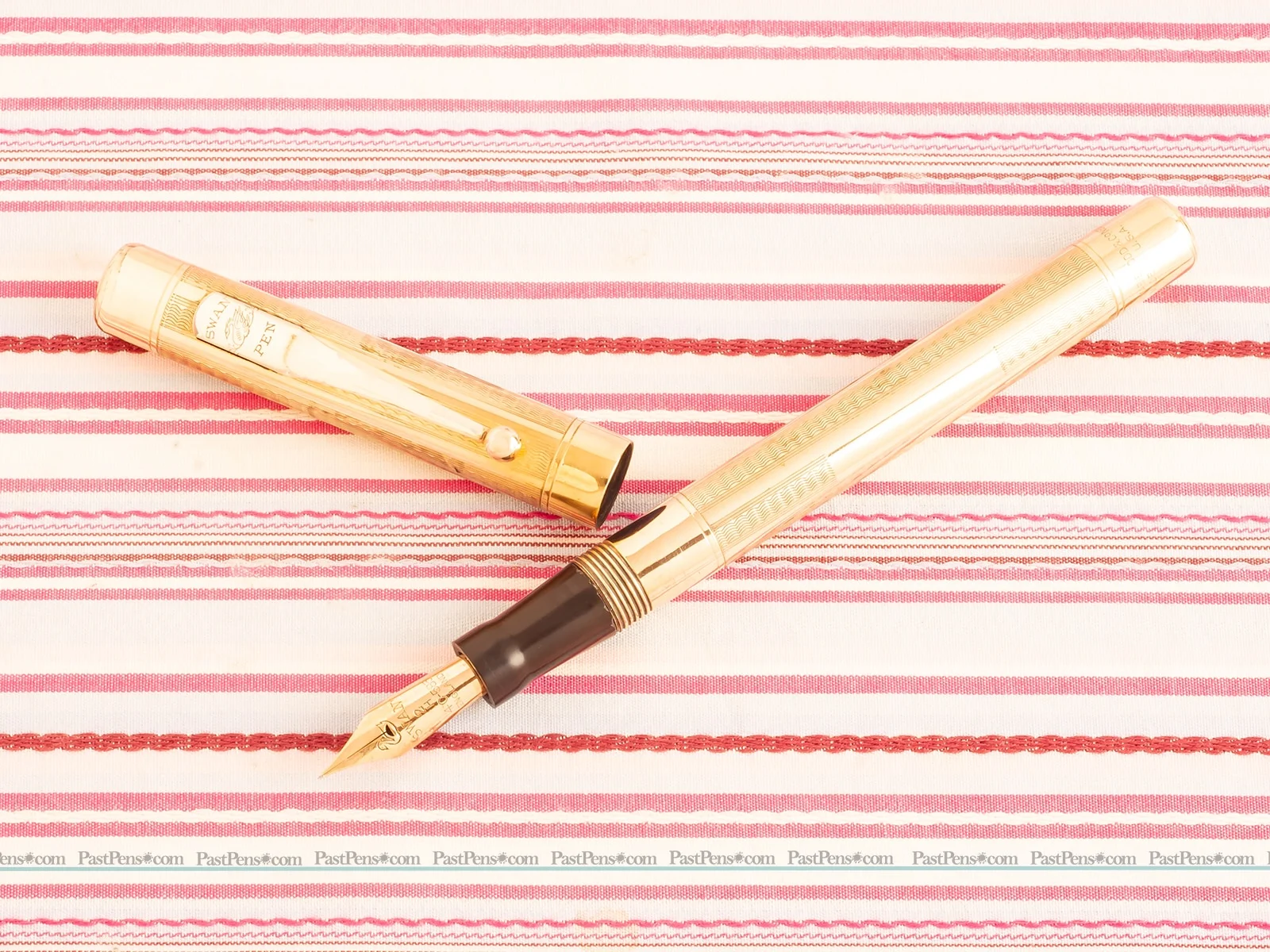Vintage Mabie Todd Swan Gold Filled Overlay Fountain Pen