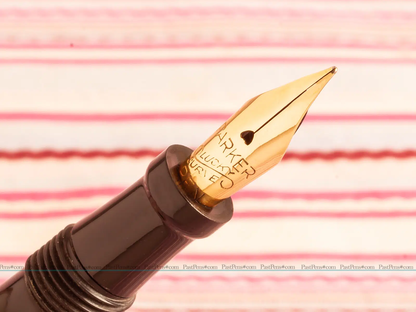 parker lucky curve gold filled overlay fountain pen pk274 gold nib
