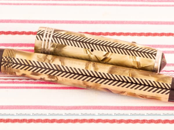 Parker Royal Challenger Sword-Clip Senior Silver Herringbone fountain pen vintage pk273