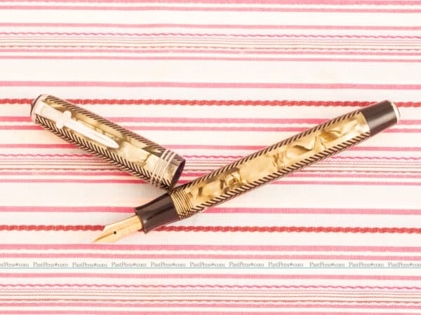 vintage parker royal challenger sword clip silver herringbone senior fountain pen pk273 model
