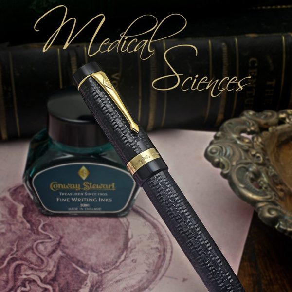 conway stewart medical sciences limited edition fountain pen box set cs084 leaflet