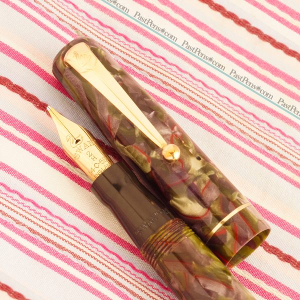 mabie todd swan italian marble self filler fountain pen mt095