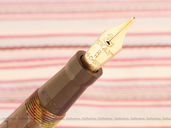 mabie todd swan italian marble self filler fountain pen mt095 gold nib