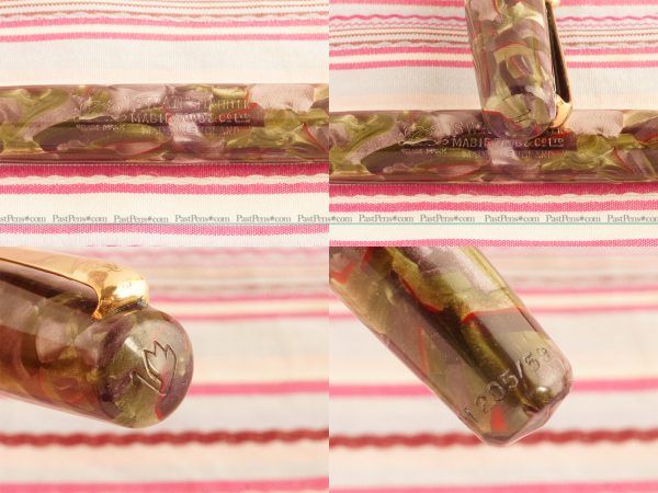 mabie todd swan italian marble self filler fountain pen mt095 imprint