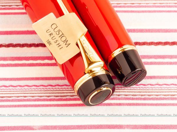 pilot custom urushi fountain pen vermillion top jewel