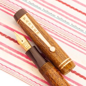 parker duofold golden herringbone fountain pen pk279 vintage