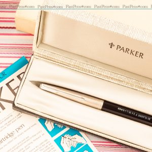 vintage parker 51 mkiii black lustraloy fountain pen box new old stock pk280 vintage