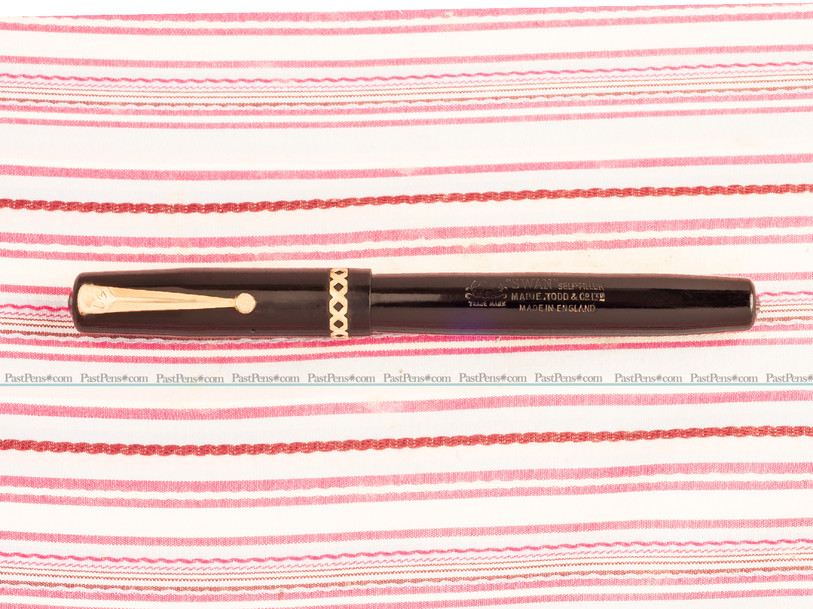 Vintage Mabie Todd Swan Self-Filler Art-deco Fountain Pen 5 vintage mabie todd swan self filler art deco band fountain pen mt098 collectibles