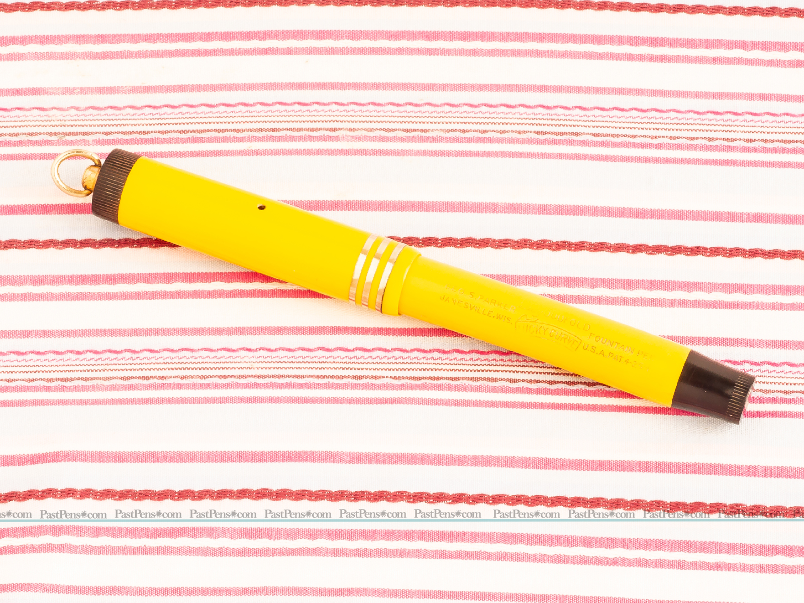 parker duofold mandarin yellow deluxe lady lucky curve fountain pen pk287 serviced