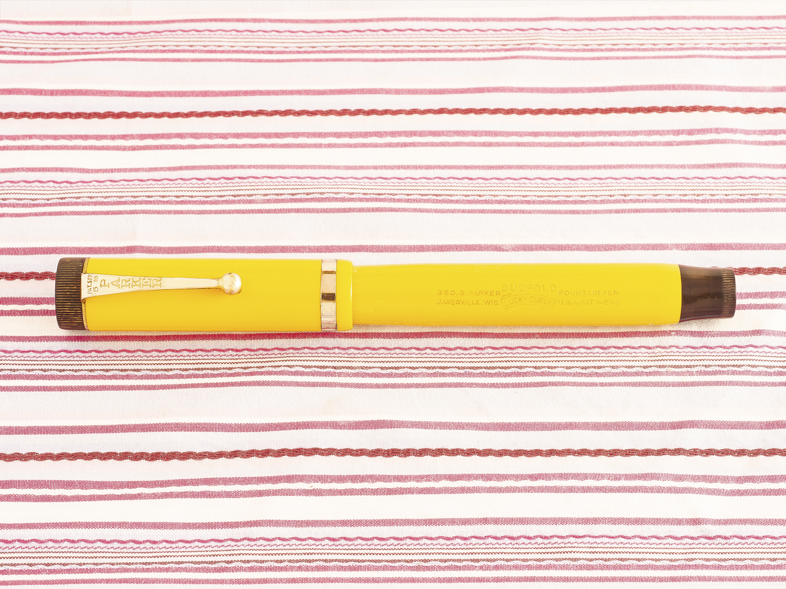 vintage parker duofold mandarin yellow senior fountain pen pk290 pens