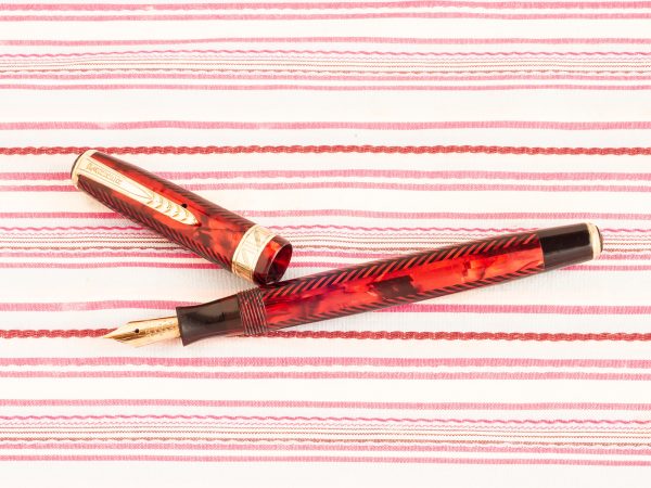 vintage parker royal challenger red jeweler senior fountain pen pk286 model