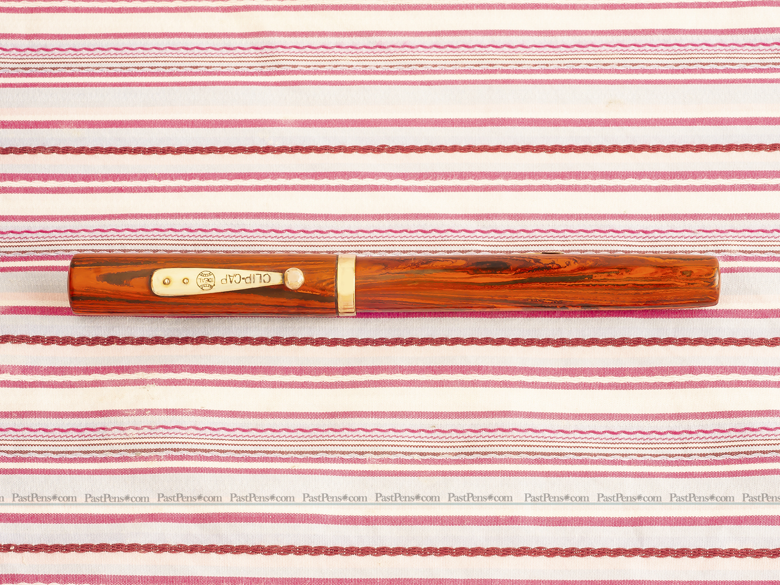 vintage waterman 55 wood grain red ripple fountain pen wm172 collectibles